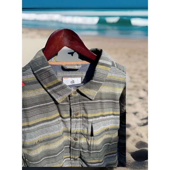 Legendary Whitetails Stripe Shacket Shirt Snaps Southwest Waffle Knit Lined L - Picture 1 of 15